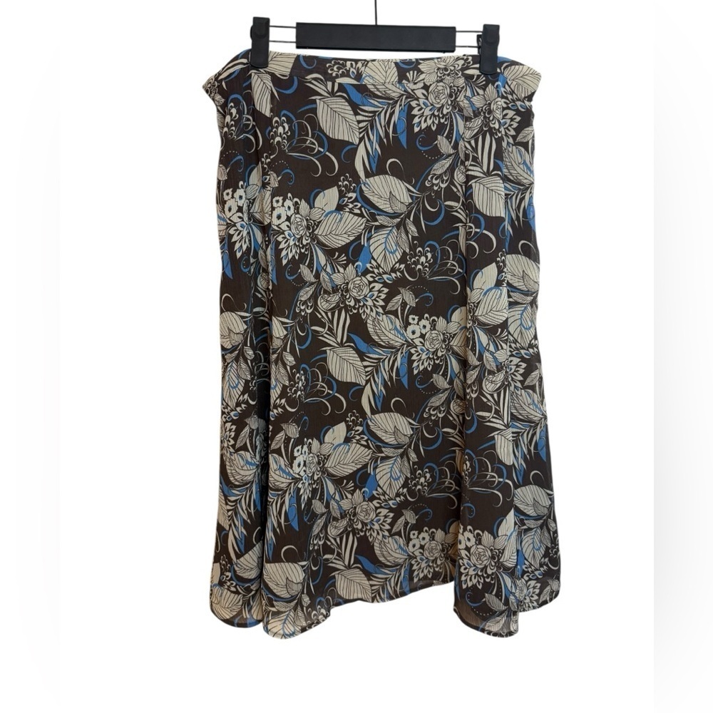 Jaclyn Smith Vintage Y2K Tropical Floral Chiffon Skirt